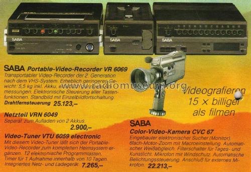 Color Video Camera CVC67; SABA; Villingen (ID = 2100510) TV-studio