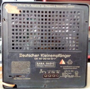 Deutscher Kleinempfänger 1938 DKE38; SABA; Villingen (ID = 2843299) Radio