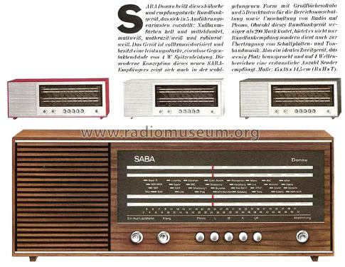 Donau E Mod. DO-E; SABA; Villingen (ID = 2558230) Radio