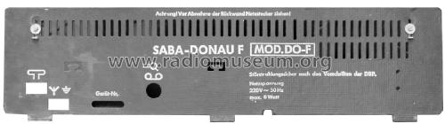 Donau F Mod. DO-F; SABA; Villingen (ID = 2523210) Radio
