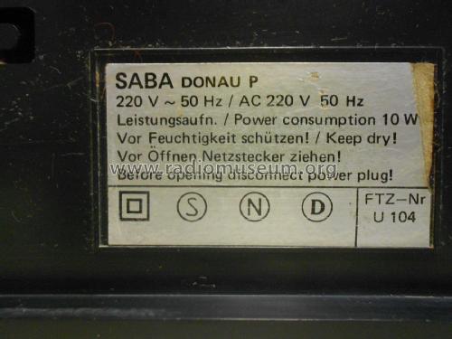 Donau P; SABA; Villingen (ID = 2153995) Radio