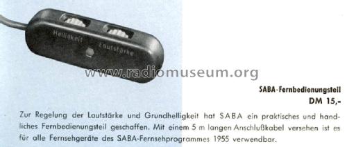 Fernbedienungsteil Kabelfernbedienung; SABA; Villingen (ID = 2160824) Divers