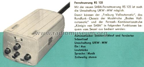 Fernsteuerung RS125; SABA; Villingen (ID = 2155942) Altri tipi