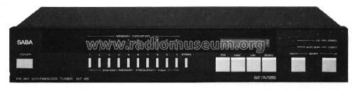 FM/AM Synthesizer Tuner MT 45; SABA; Villingen (ID = 2262518) Radio