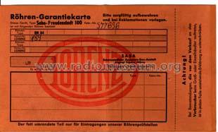 Freudenstadt 100; SABA; Villingen (ID = 1144874) Radio