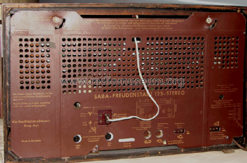 Freudenstadt 125 Stereo; SABA; Villingen (ID = 559487) Radio