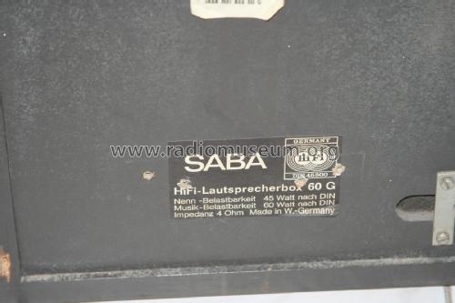 HiFi-Lautsprecherbox 60G; SABA; Villingen (ID = 1908803) Speaker-P