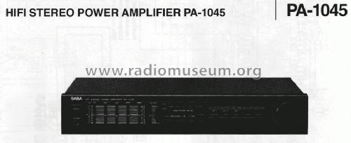 HiFi Stereo Power Amplifier PA-1045; SABA; Villingen (ID = 1331174) Verst/Mix