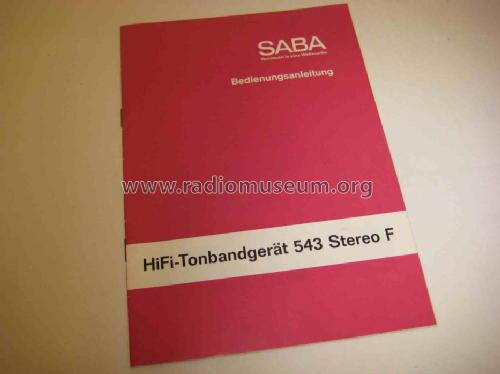 HiFi Stereo TG-543F; SABA; Villingen (ID = 1169474) Ton-Bild