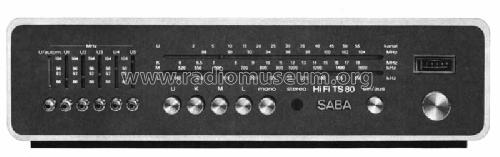 HiFi-Stereo Tuner TS80 G; SABA; Villingen (ID = 287645) Radio