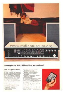 HiFi-Studio Freiburg telecommander G ; SABA; Villingen (ID = 61394) Radio