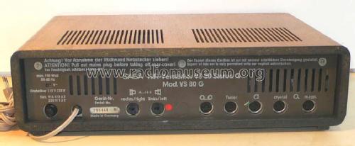 HiFi-Verstärker VS80 Stereo G; SABA; Villingen (ID = 238285) Ampl/Mixer