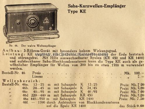 KE; SABA; Villingen (ID = 1365731) Radio