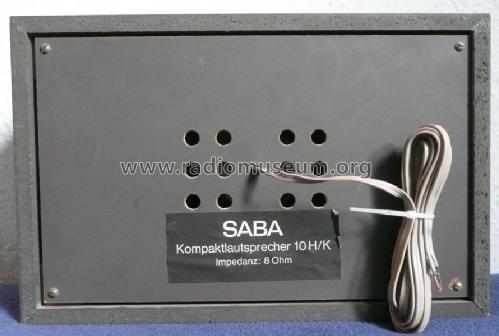 Kompaktlautsprecher 10H/K; SABA; Villingen (ID = 627838) Speaker-P