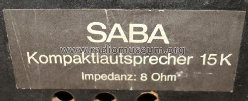 Kompaktlautsprecher 15K ; SABA; Villingen (ID = 2353004) Altavoz-Au