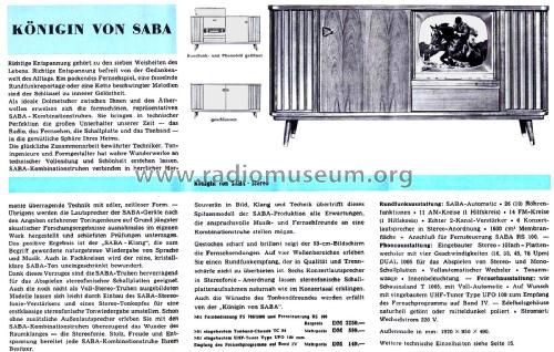 Königin von Saba Automatic 100 St; SABA; Villingen (ID = 2896185) TV Radio