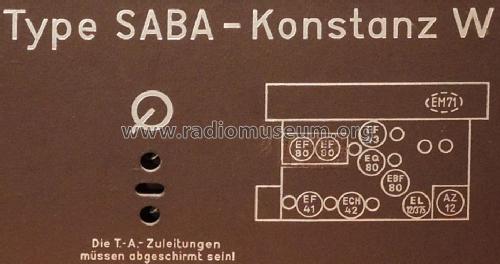 Konstanz W - WH; SABA; Villingen (ID = 1356268) Radio