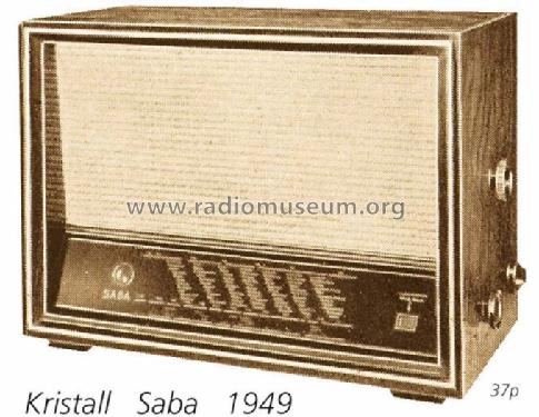 Kristall W; SABA; Villingen (ID = 731) Radio