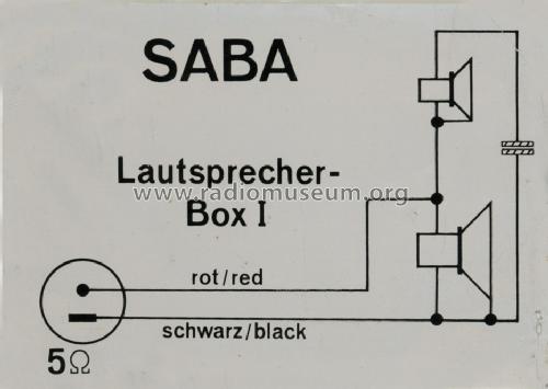 Lautsprecher-Box I ; SABA; Villingen (ID = 1247060) Lautspr.-K