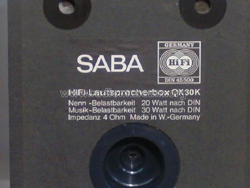 HiFi-Lautsprecherbox QX30K; SABA; Villingen (ID = 453478) Altavoz-Au