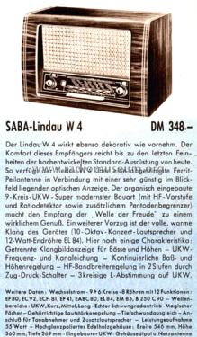 Lindau W4; SABA; Villingen (ID = 2904001) Radio