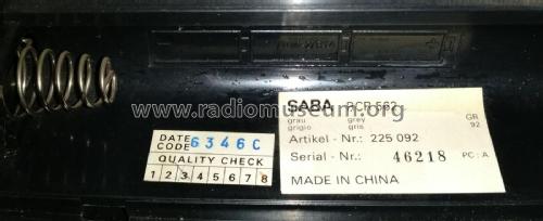 MW/ FM Stereo Cassette Recorder RCR 562; SABA; Villingen (ID = 2288145) Radio