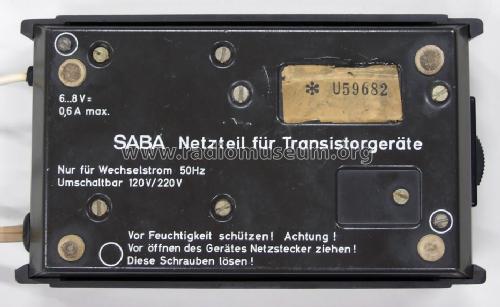 Netzteil N für Transistorgeräte ; SABA; Villingen (ID = 481460) Aliment.