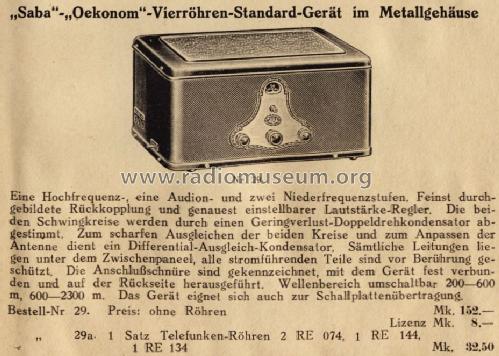 Oekonom 2300W; SABA; Villingen (ID = 1365284) Radio