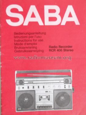 RCR 406 Stereo; SABA; Villingen (ID = 1795349) Radio