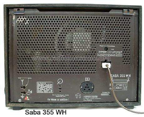 S-355W oder 355WH; SABA; Villingen (ID = 2228807) Radio