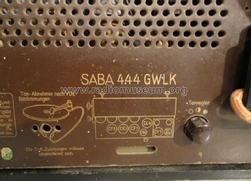 S-444GWLK 444GWLK; SABA; Villingen (ID = 2057465) Radio