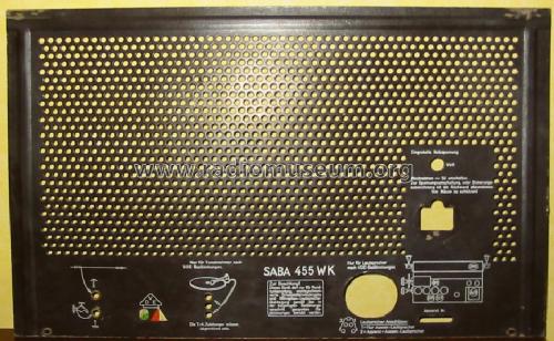 SABA S-455WK 455WK; SABA; Villingen (ID = 39330) Radio