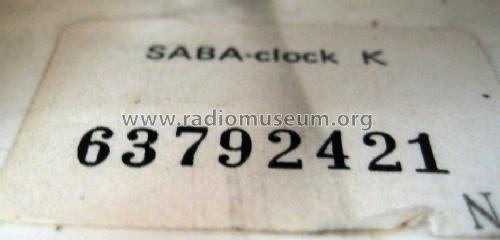 Electronic Clock K; SABA; Villingen (ID = 635782) Radio