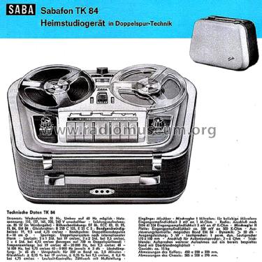 Sabafon TK84; SABA; Villingen (ID = 2227119) R-Player