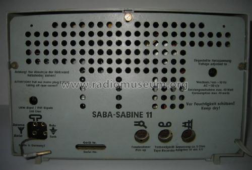 Sabine 11; SABA; Villingen (ID = 1151721) Radio