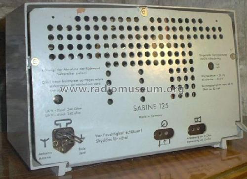 Sabine 125; SABA; Villingen (ID = 82825) Radio