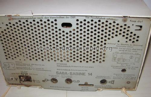 Sabine 14; SABA; Villingen (ID = 1961234) Radio