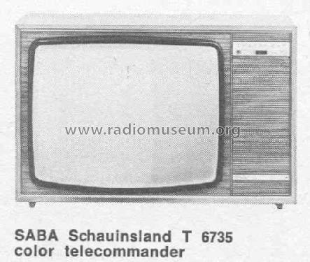 Schauinsland T6735 color telecommander H; SABA; Villingen (ID = 439128) Television