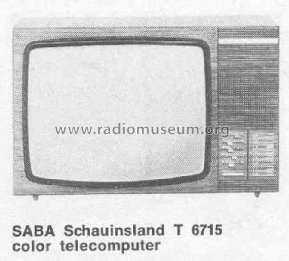 Schauinsland T6715 color telecomputer H; SABA; Villingen (ID = 439144) Television