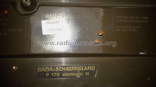 Schauinsland P170 electronic H; SABA; Villingen (ID = 1671971) Televisore