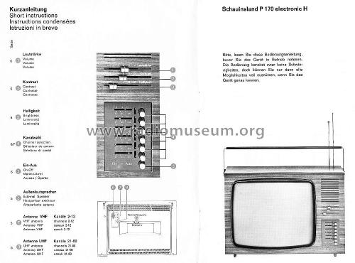 Schauinsland P170 electronic H; SABA; Villingen (ID = 2365111) Television