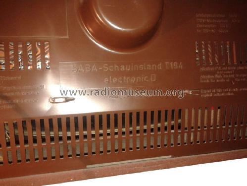 Schauinsland T194 D electronic; SABA; Villingen (ID = 1689693) Television