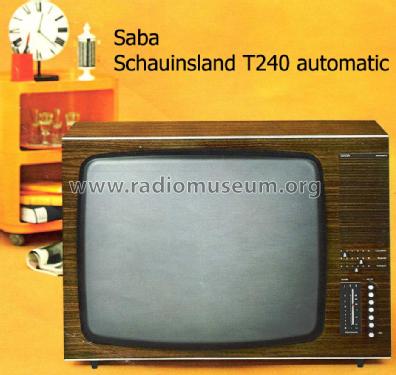 Schauinsland T240 automatic F; SABA; Villingen (ID = 820902) Television