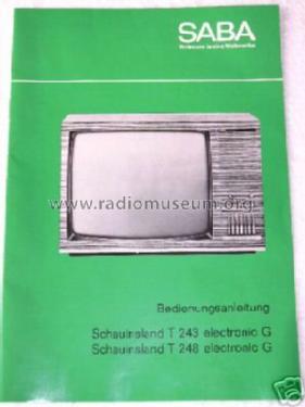 Schauinsland T243 electronic G; SABA; Villingen (ID = 411987) Fernseh-E