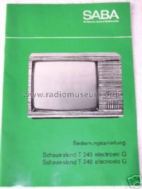 Schauinsland T243 electronic G; SABA; Villingen (ID = 411987) Television