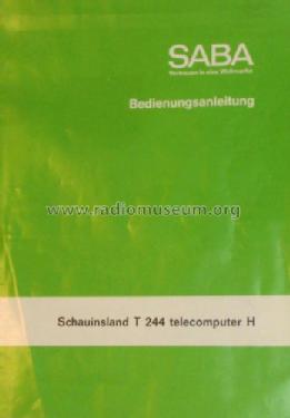 Schauinsland Telecomputer T 244; SABA; Villingen (ID = 1113534) Television