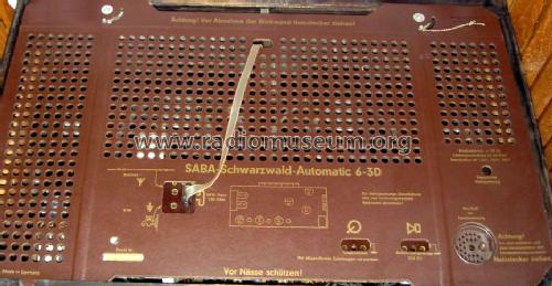 Schwarzwald-Automatic 6-3D; SABA; Villingen (ID = 718696) Radio