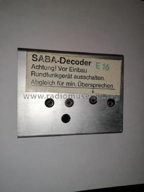 Stereo-Decoder E16 US16 EI16 UI16; SABA; Villingen (ID = 2916444) mod-past25
