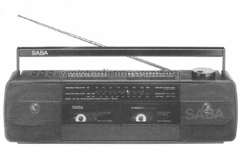 Stereo Radio Double Cassette Recorder RCR 585; SABA; Villingen (ID = 2043772) Radio