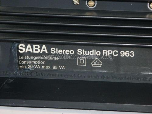 Stereo Studio RPC963; SABA; Villingen (ID = 2530673) Radio